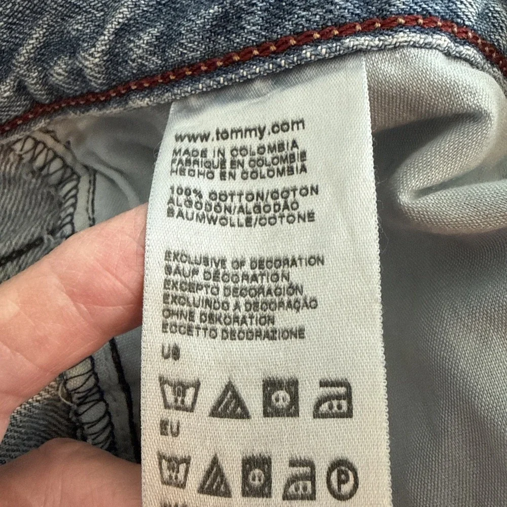 Hilfiger Brand Freedom Relaxed Denim Mens Jeans 34x32 Y2K Distressed Timeless